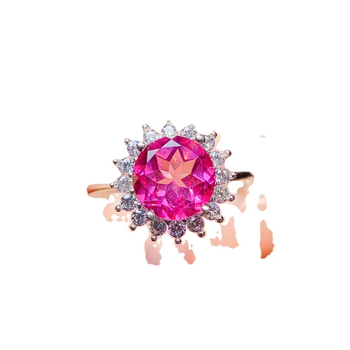 Δαχτυλίδι Topaz σε μορφή σκόνης με ενσωματωμένο ασήμι 925, χειροποίητο, σειρά Caibao