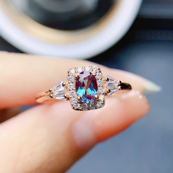 Δαχτυλίδι Αλεξανδρίτης σε ασήμι 925, χειροποίητο, σειρά Πολύχρωτοι Θησαυροί