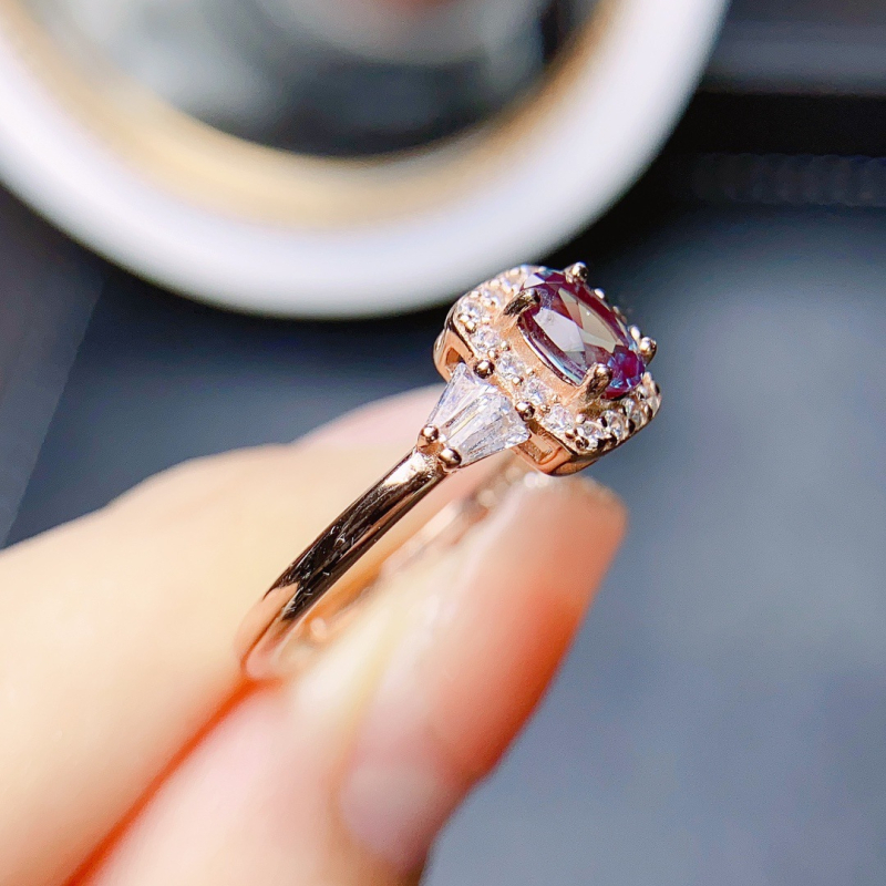 Δαχτυλίδι Αλεξανδρίτης σε ασήμι 925, χειροποίητο, σειρά Πολύχρωτοι Θησαυροί