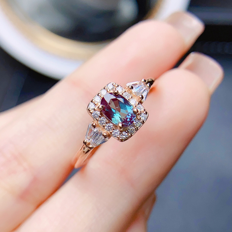 Δαχτυλίδι Αλεξανδρίτης σε ασήμι 925, χειροποίητο, σειρά Πολύχρωτοι Θησαυροί