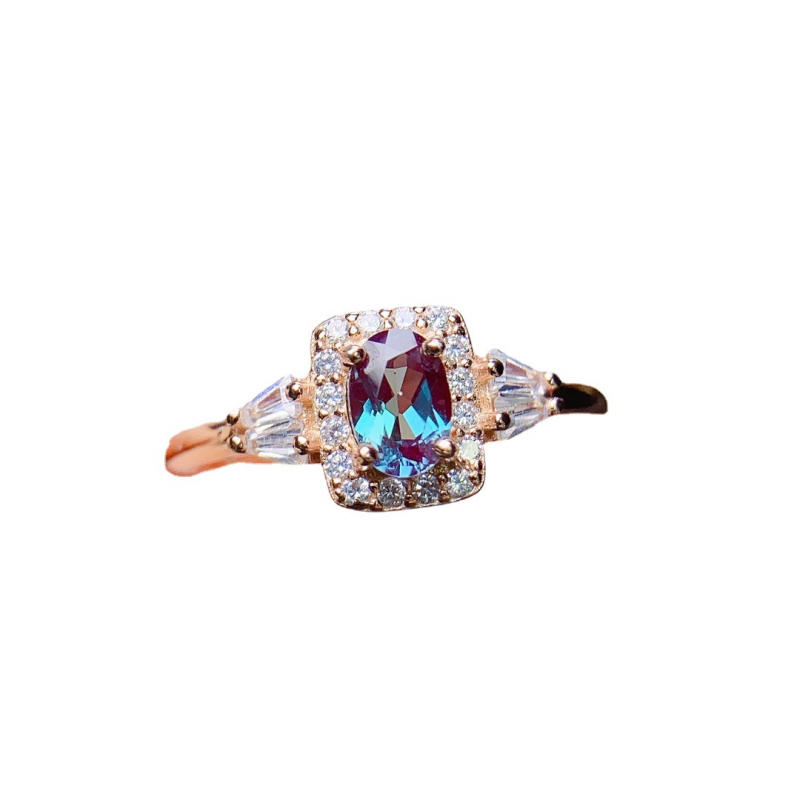 Δαχτυλίδι Αλεξανδρίτης σε ασήμι 925, χειροποίητο, σειρά Πολύχρωτοι Θησαυροί