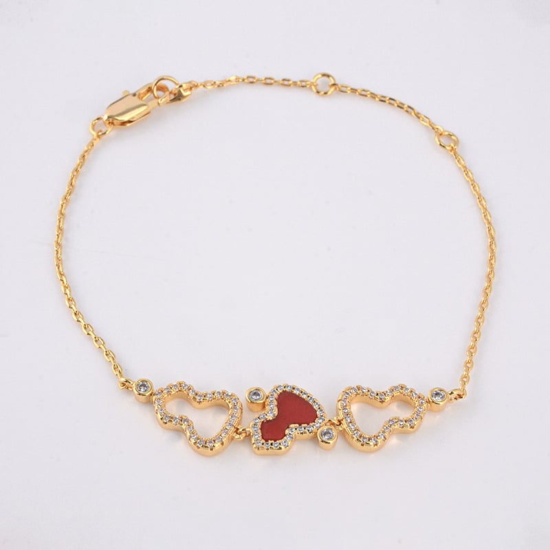 Brățară pentru femei cu motif frunză, cupru placat cu aur, electroplacare, lansare vară 2024