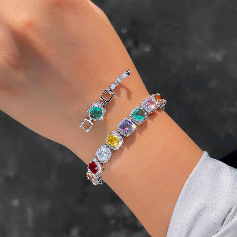 Brățară geometrică din alamă Liwin – placare electro, S0285