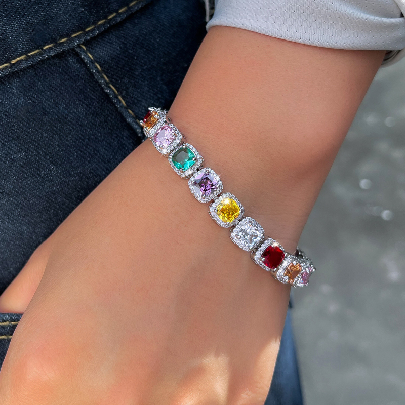 Brățară geometrică din alamă Liwin – placare electro, S0285