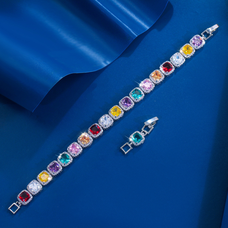 Brățară geometrică din alamă Liwin – placare electro, S0285