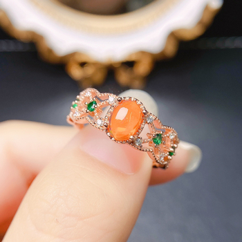 Δαχτυλίδι από φυσικό οπαλ φωτιάς, S925 ασήμι με ενθετό κύριο λίθο, χειροποίητο