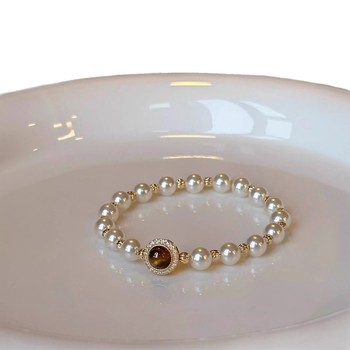 Brățară de mână din mărgele de scoici, lucrată manual, pentru femei, stil nou chinezesc, geometrică, toamna 2025