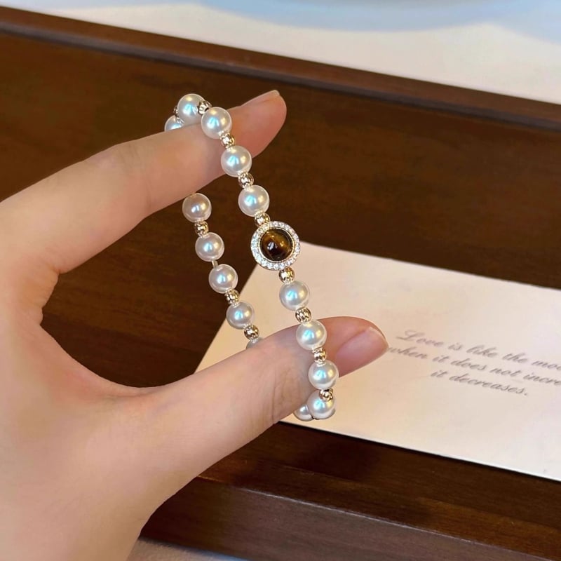 Brățară de mână din mărgele de scoici, lucrată manual, pentru femei, stil nou chinezesc, geometrică, toamna 2025