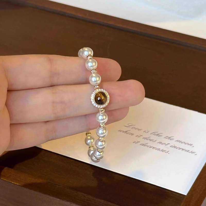 Brățară de mână din mărgele de scoici, lucrată manual, pentru femei, stil nou chinezesc, geometrică, toamna 2025