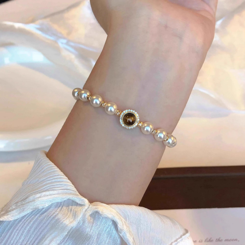 Brățară de mână din mărgele de scoici, lucrată manual, pentru femei, stil nou chinezesc, geometrică, toamna 2025