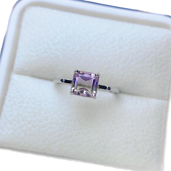 Δαχτυλίδι με αμετρήν από 925 ασήμι, χειροποίητη τοποθέτηση κύριου λίθου