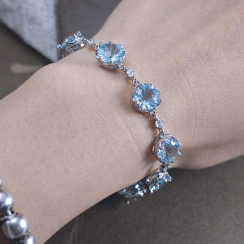 Βραχιόλι με Τοπάζ | Λίθος Τοπάζ, Ασήμι με ένθετο στοιχείο, Τεχνική ενθέτου, Μινιμαλιστικό στυλ, Σετ 7 τεμαχίων