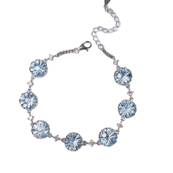 Βραχιόλι με Τοπάζ | Λίθος Τοπάζ, Ασήμι με ένθετο στοιχείο, Τεχνική ενθέτου, Μινιμαλιστικό στυλ, Σετ 7 τεμαχίων