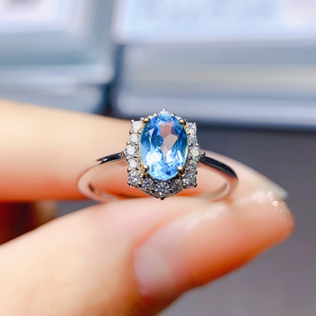 Δαχτυλίδι με φυσικό τοπάζ σε ασήμι 925, χειροποίητο, σειρά Caibao, δυνατότητα προσαρμογής