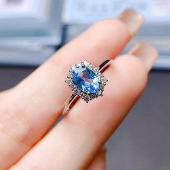 Δαχτυλίδι με φυσικό τοπάζ σε ασήμι 925, χειροποίητο, σειρά Caibao, δυνατότητα προσαρμογής