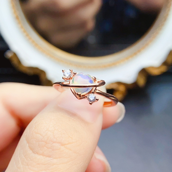 Δαχτυλίδι Όπαλ με ασήμι Sterling, με λίθους, κορεατικού στυλ γυναικείο δαχτυλίδι, αντι-κούραση