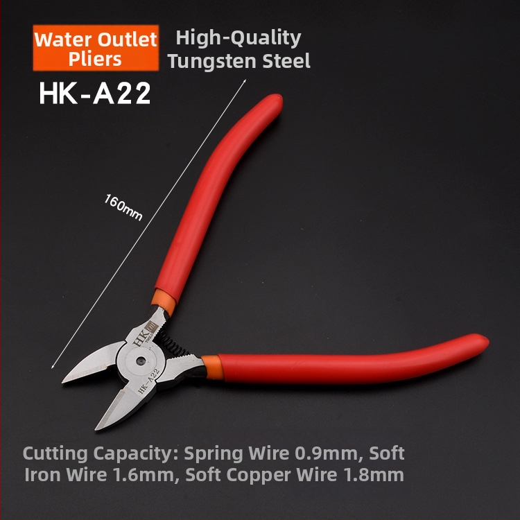 HK diagonālās knaibles, materiāls: volframa tērauds, svars 0.3, griezuma diametrs 0.6, piemērots dzelzs/tērauds/plastikai