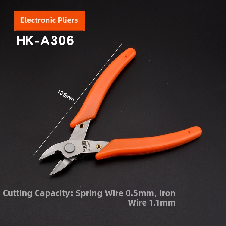 HK diagonālās knaibles, materiāls: volframa tērauds, svars 0.3, griezuma diametrs 0.6, piemērots dzelzs/tērauds/plastikai