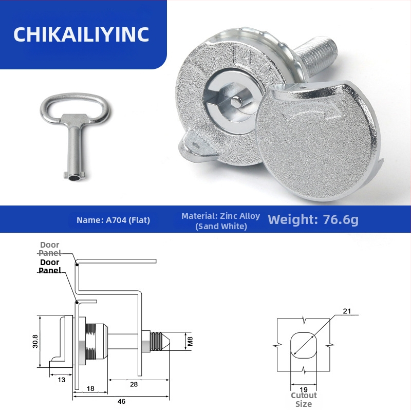 A705 valodas slēdzene ārējai sadales kastītei – cilindriskā slēdzena, cinka sakausējums, universāls pielietojums, mūsdienīgs vienkāršs dizains