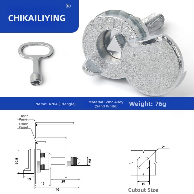 A705 valodas slēdzene ārējai sadales kastītei – cilindriskā slēdzena, cinka sakausējums, universāls pielietojums, mūsdienīgs vienkāršs dizains