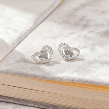 Σκουλαρίκια από χαλκό, σε σχήμα καρδιάς, φθινοπωρινό 2025, μοντέρνο στυλ