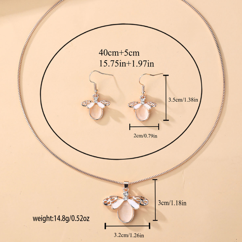 Set bijuterii XMD: cercei și colier din aliaj, încrustație cu pietre mixte, lanț tip box, unisex, stil luxos discret