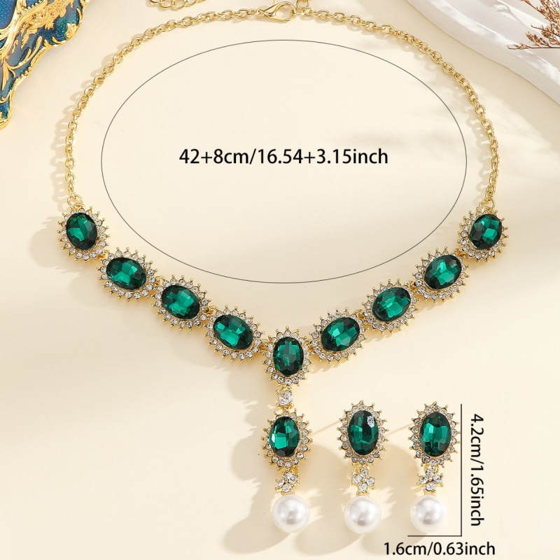 Set colier și cercei — Rhinestone pandant; Lanț gheară; Model: stele/soare/lună/nori/univers; Brand: Rnafashion