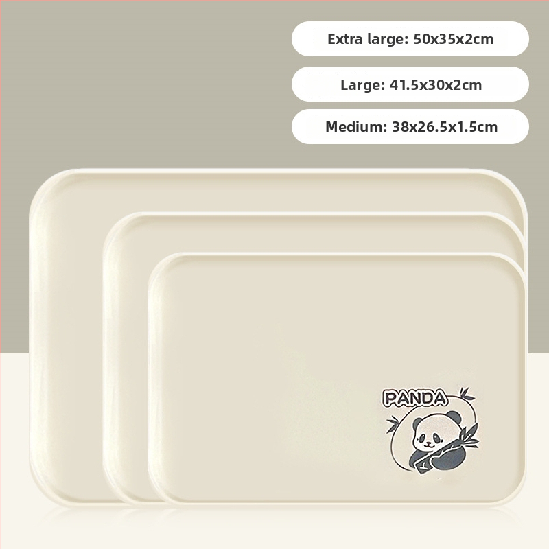 Plastikinis padėklas kvadratinės formos, karikatūrinis raštas, skandinaviškas stilius, glazūruotas paviršius.