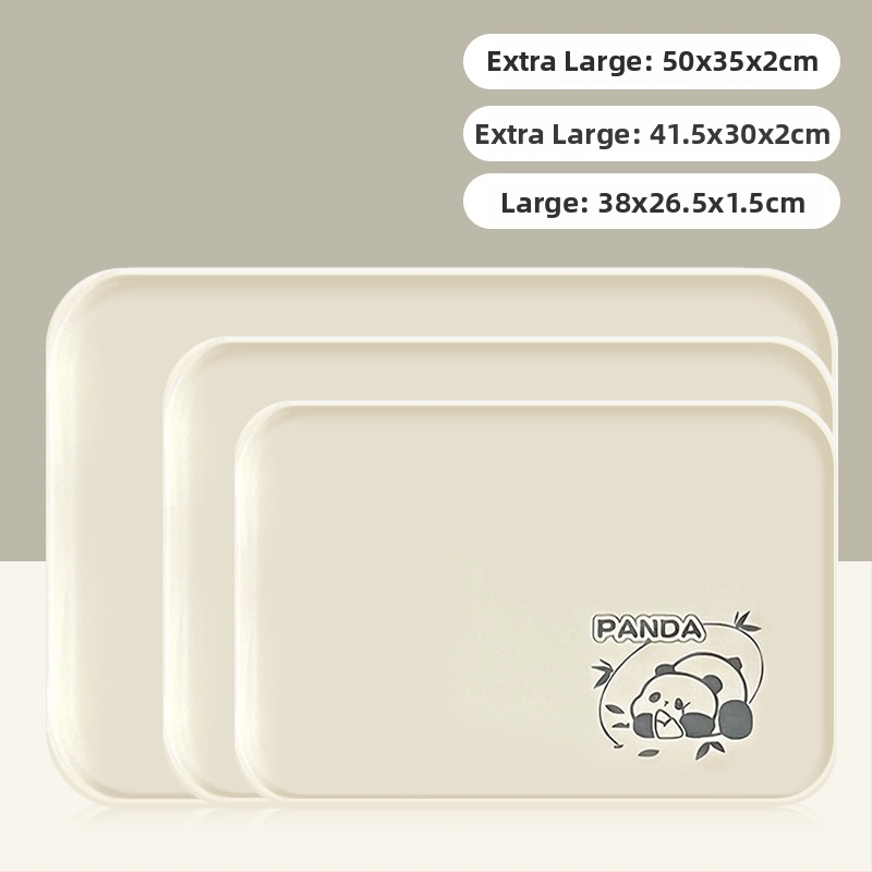 Plastikinis padėklas kvadratinės formos, karikatūrinis raštas, skandinaviškas stilius, glazūruotas paviršius.