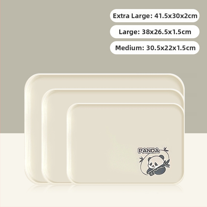 Plastikinis padėklas kvadratinės formos, karikatūrinis raštas, skandinaviškas stilius, glazūruotas paviršius.