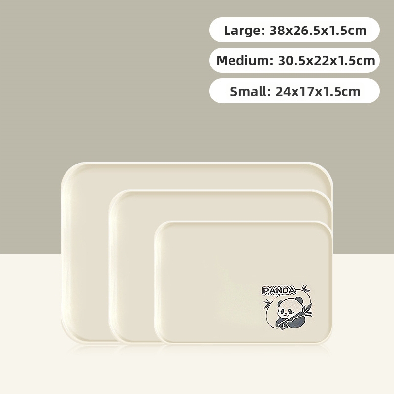 Plastikinis padėklas kvadratinės formos, karikatūrinis raštas, skandinaviškas stilius, glazūruotas paviršius.