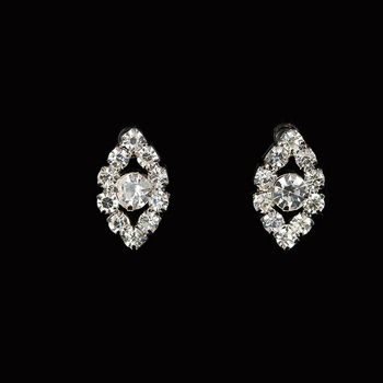 Dvodijelni set nakita, korejskog stila, rhinestones s legure mozaikom, naušnice + ogrlica, lanac u stilu vodnog vala