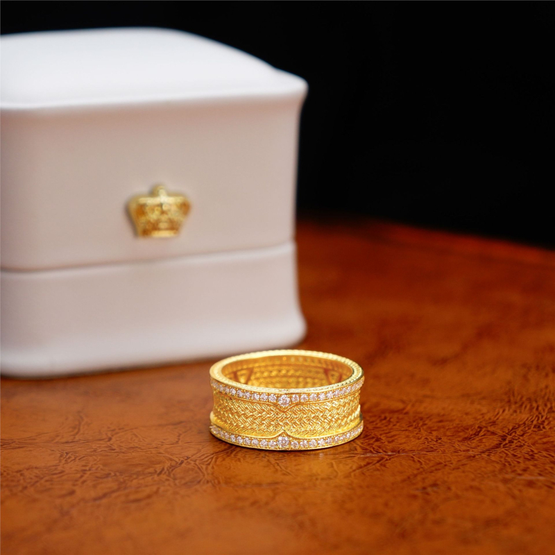 Inel din aliaj, finis electroplate, stil retro artistic pentru femei