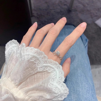 Inel unisex din cupru, reglabil, în formă de U, cod A146