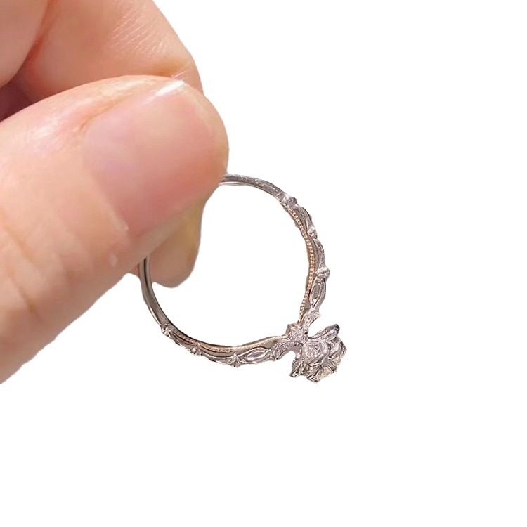 Inel din cupru, finisaj electroplacat, design geometric, pentru femei