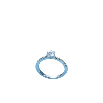 Inel din argint 925 cu Moissanite de 1 carat, montură cu șase gheare, design geometric