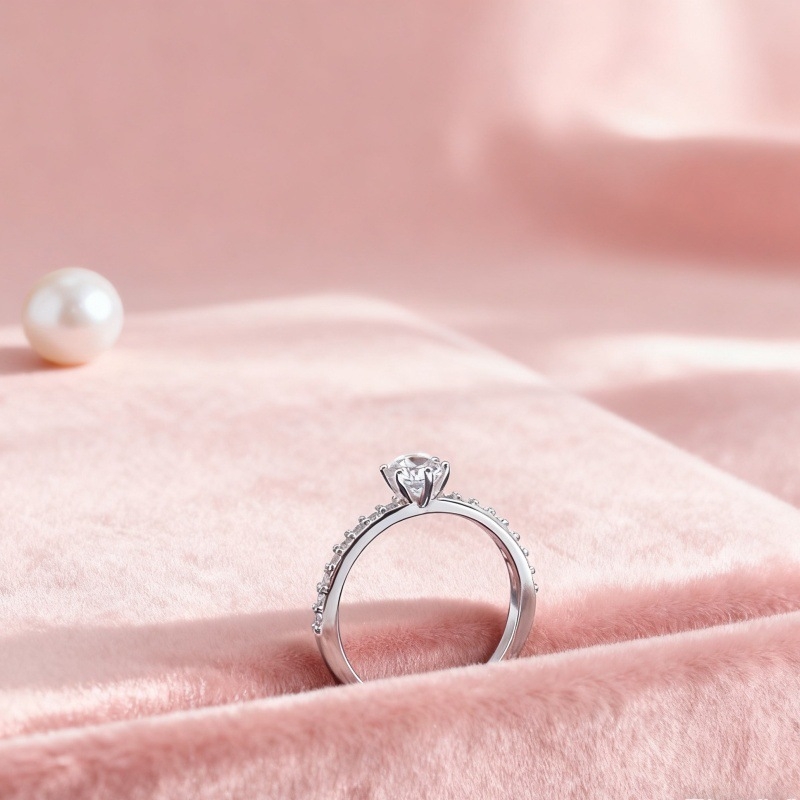 Inel din argint 925 cu Moissanite de 1 carat, montură cu șase gheare, design geometric