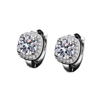 Γεωμετρικά σκουλαρίκια από χαλκό με επένδυση διαμαντιών, γυναικείο και κορεατικό στυλ, μάρκα Jiumei