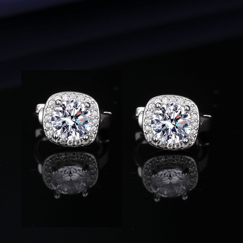 Γεωμετρικά σκουλαρίκια από χαλκό με επένδυση διαμαντιών, γυναικείο και κορεατικό στυλ, μάρκα Jiumei