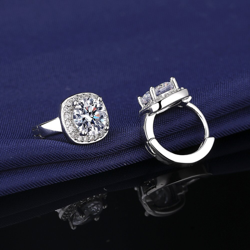 Γεωμετρικά σκουλαρίκια από χαλκό με επένδυση διαμαντιών, γυναικείο και κορεατικό στυλ, μάρκα Jiumei