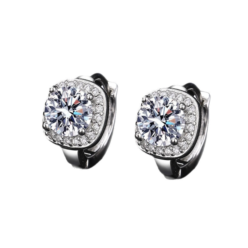 Γεωμετρικά σκουλαρίκια από χαλκό με επένδυση διαμαντιών, γυναικείο και κορεατικό στυλ, μάρκα Jiumei