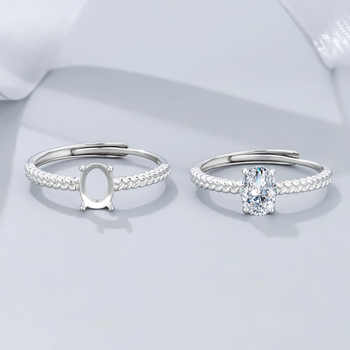 Inel • Argint 925 • Model geometric • Electroplacare • Unisex • Stil: Pigeon egg, light luxury