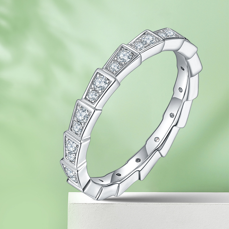 Inel Moissanite 0,50 ct, argint 925, tratament Seiko, Unisex, Stil personal