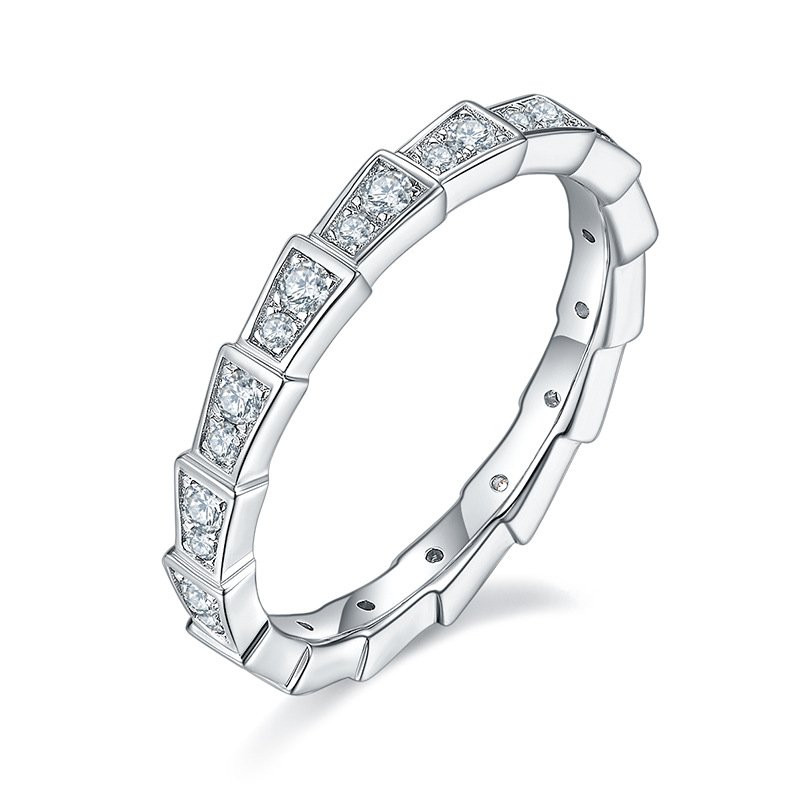 Inel Moissanite 0,50 ct, argint 925, tratament Seiko, Unisex, Stil personal