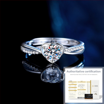 Prsteň so srdcovým tvarom z 925 striebra, Zuo wei, pre ženy, štýl ľahkého luxusu.