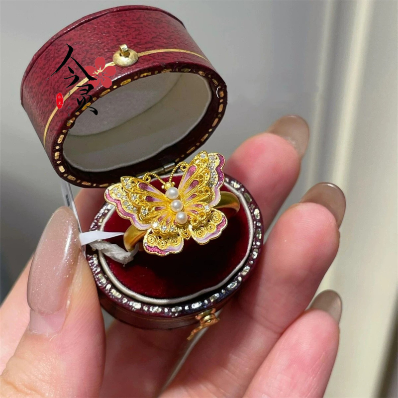 Prsten od pozlaćenog bakra sa Seiko obradom za žene — Today's Spirit Jewelry