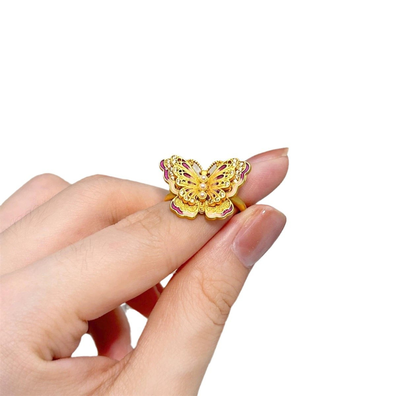 Prsten od pozlaćenog bakra sa Seiko obradom za žene — Today's Spirit Jewelry