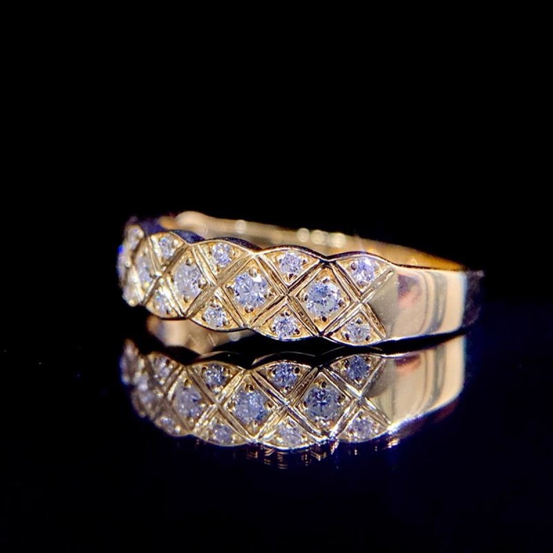 Red Elk S925 srebrni prsten s moissanitom, geometrijski vintage francuski stil, za žene