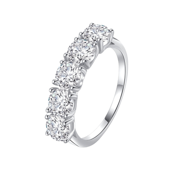 Moissanit gyűrű 925-ös ezüstből, csillag alakú geometriai dizájn, női gyűrű, könnyed luxus stílus