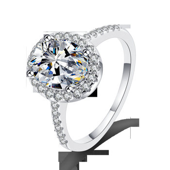 Inel cu moissanit, argint 925, formă geometrică, placare electroplating, New Deyi